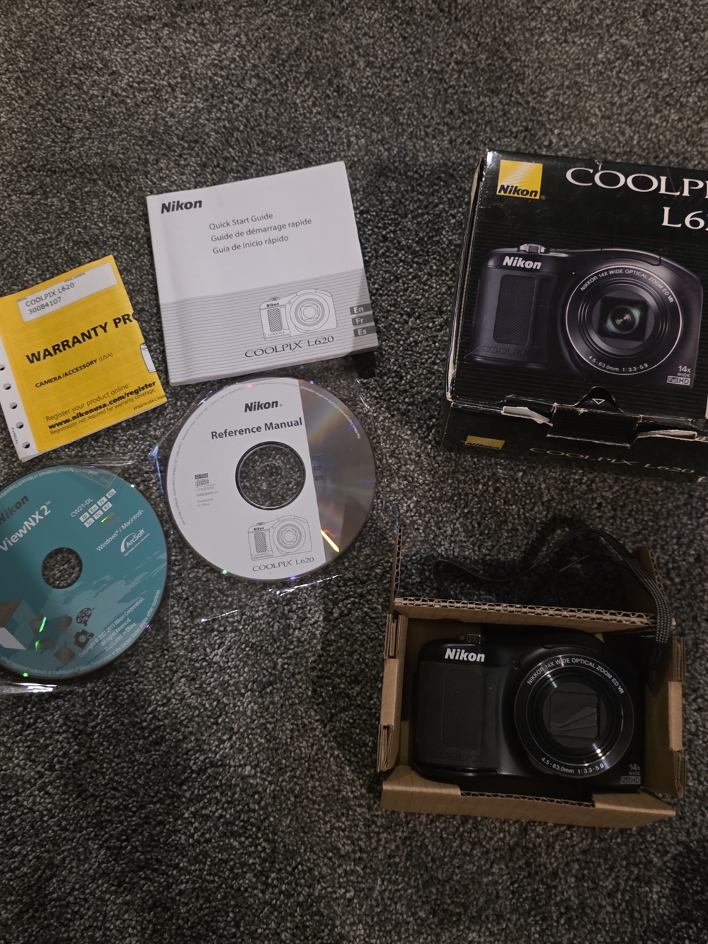 Nikon COOLPIX L620 18.1MP 14x Optical Zoom Vintage Digital Camera - BLACK